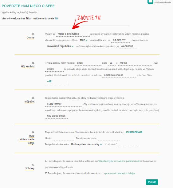 Žltý melón pre investora
