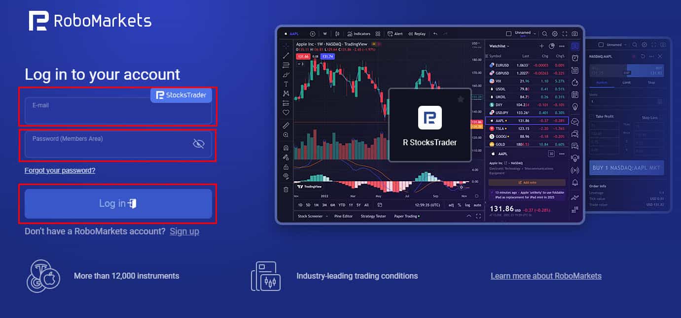 prepojenie s tradingview a robomarkets