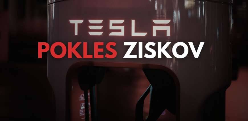 tesla pokles ziskov